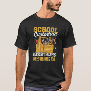 T-shirt Gardien de l'école de nettoyage pour un gardien de