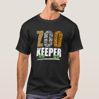 T-shirt Gardien de zoo Gardien de zoo Animaux africains Zè