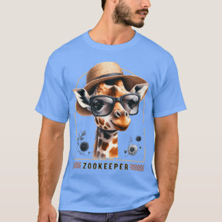T-shirt Gardien de zoo Girafe Safari Zoo - impression