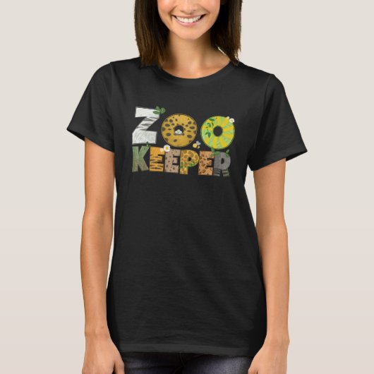T-shirt Gardien de zoo Impression d'animal de la faune de (Devant)