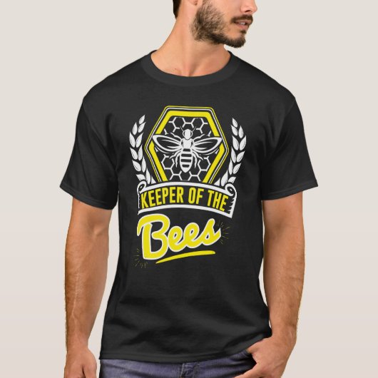 T-shirt Gardien Des Abeilles Honeycomb Hive apiculture Com (Devant)