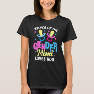 T-shirt Gardien Du Genre Mimi Vous Aime Grand-Mère Rose ou
