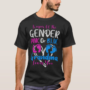 T-shirt Gardien du genre rose ou bleu grand-mère aime vous