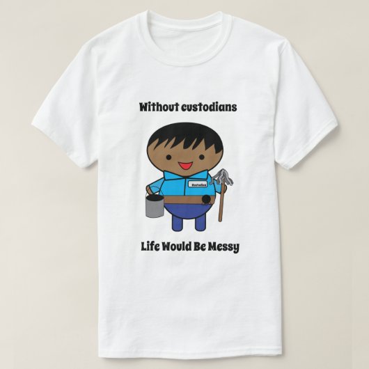 T-shirt Gardien Janitor Black Funny Personnaliser (Design devant)