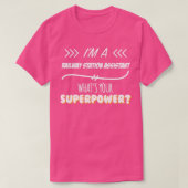 T-shirt Gare Assistant Funny Superpower Slogan (Design devant)