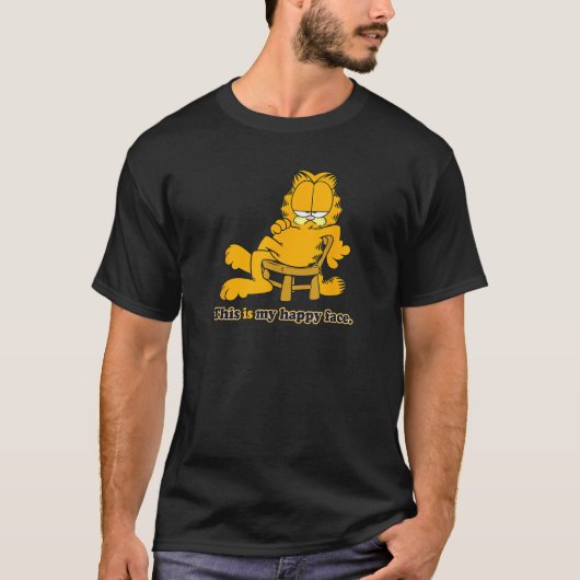 T-shirt Garfield Happy Face (Devant)