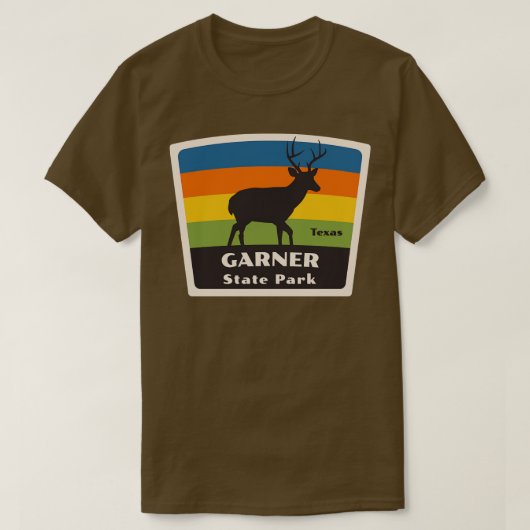 T-shirt Garner State Park Texas Roaming Deer (Design devant)