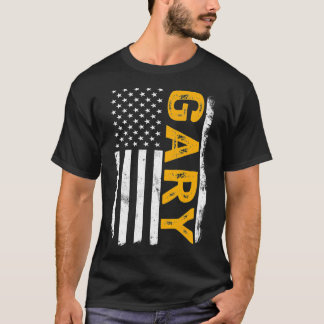 T-shirt Gary City, Drapeau américain des résidents de l'In