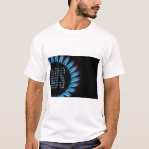 T-shirt Gasflamme von einem Kochfeld mit dem Wort AUS