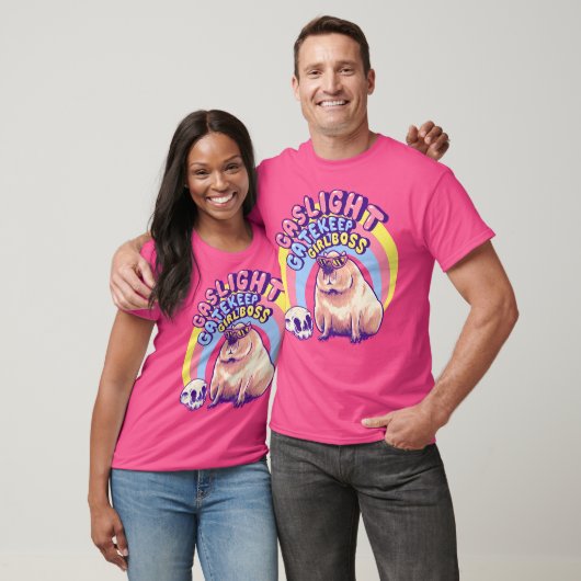 T-shirt Gaslight Gatekeep Girlboss - Cool Capybara Momcore (Unisexe)