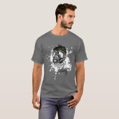 T-shirt Gasmask et nature sur le gris (Devant entier)