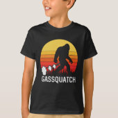 T-shirt GASSQUATCH Bigfoot Retro Design (Devant)