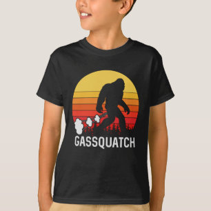 T-shirt GASSQUATCH Bigfoot Retro Design