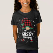 T-Shirt Gassy Gnome Buffalo Plaid Correspondant Pajam Noël (Devant)