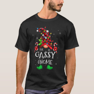 T-shirt Gassy Gnome Buffalo Plaid Matching Family Christma