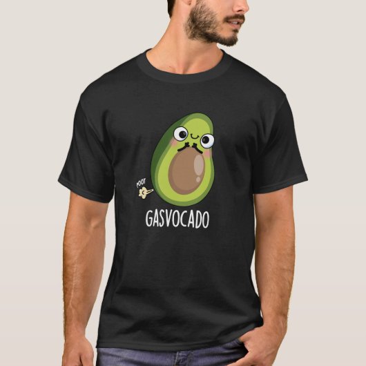 T-shirt Gasvocado Drôle Farny Farting Avocado Pun Dark BG (Devant)
