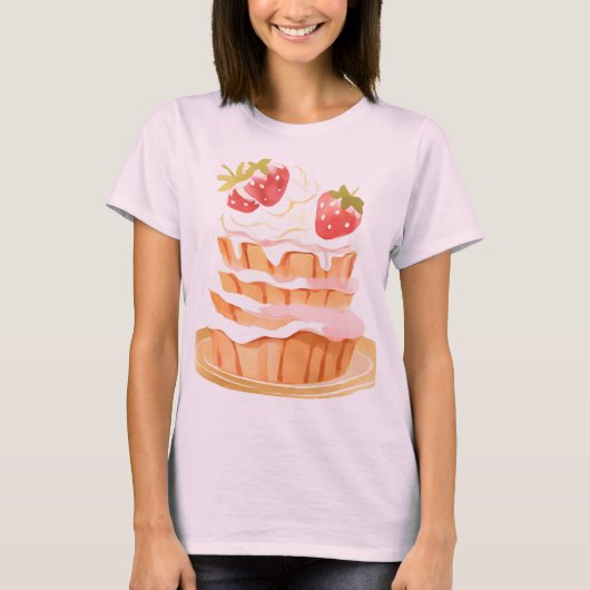 T-shirt Gâteau à la fraise (Devant)