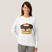 T-shirt Gâteau au Chocolat avec Fraise (Devant entier)