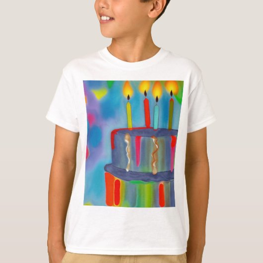 T-shirt Gâteau d'anniversaire (Devant)