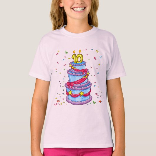 T-shirt Gâteau d'anniversaire (Devant)