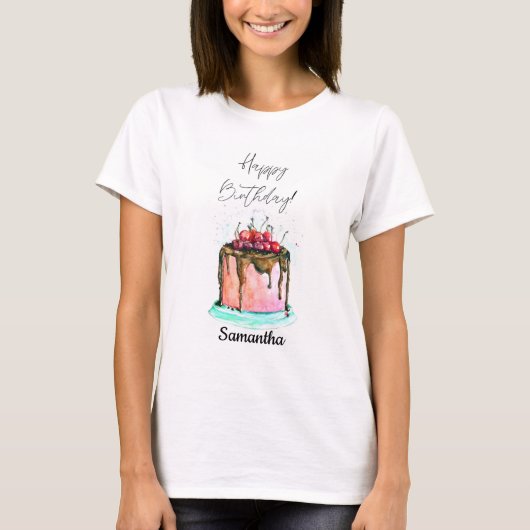 T-shirt Gâteau d'anniversaire (Devant)