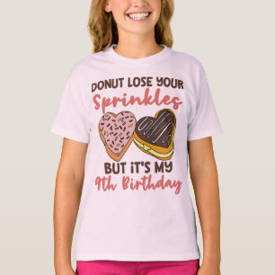 T-shirt Gâteau d'anniversaire 9 ans N'oublie pas tes paill