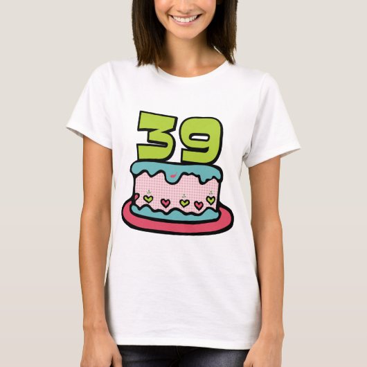 T-shirt Gâteau d'anniversaire de 39 ans (Devant)