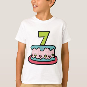 T-shirt Gâteau d'anniversaire de 7 ans