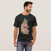 T-shirt Gâteau d'anniversaire de paresseux (Devant entier)