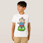 T-shirt Gâteau d'anniversaire du singe (Devant entier)