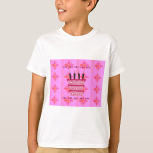 T-shirt Gâteau d'anniversaire floral pour elle / Filles Ar