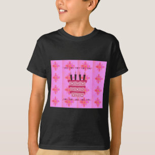 T-shirt Gâteau d'anniversaire floral pour elle / Filles Ar