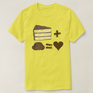 T-shirt Gâteau d'appariement classique + Crème glacée = Co