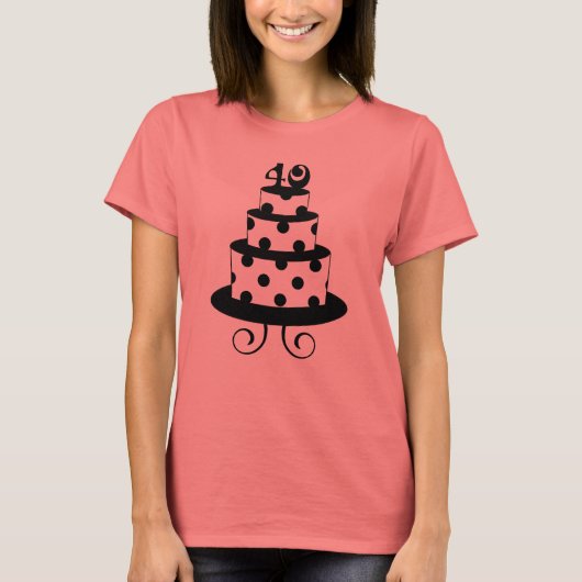 T-shirt Gâteau de 40e anniversaire Polka Dot (Devant)