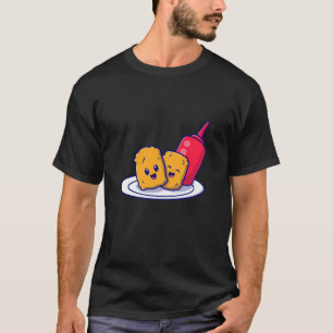 T-shirt Gâteau De Gâtes Souriez Avec Un Dessin De Sauce