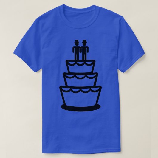 T-shirt Gâteau de mariage gay (Design devant)