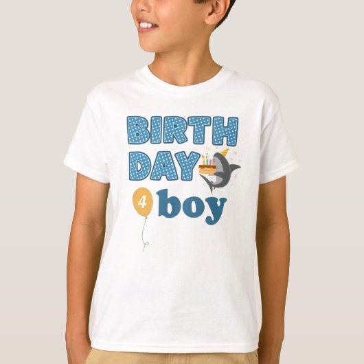 T-shirt Gâteau de requin | Ajouter un âge (Devant)