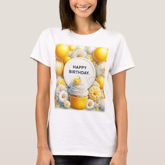T-shirt gâteau et ballon (Devant)