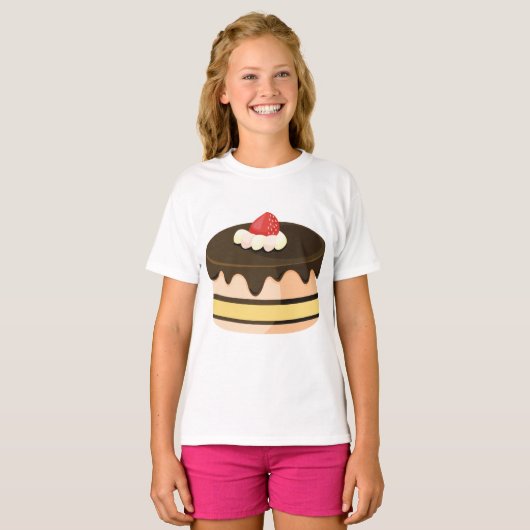 T-shirt Gâteau Et Fraise (Devant entier)