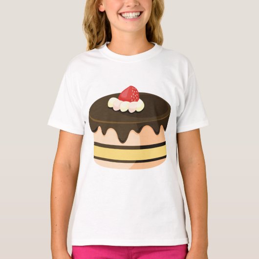 T-shirt Gâteau Et Fraise (Devant)