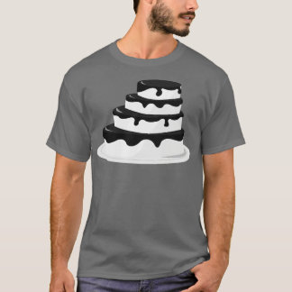 T-shirt Gâteau noir et blanc