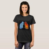 T-shirt gato agua y fuego (Devant entier)