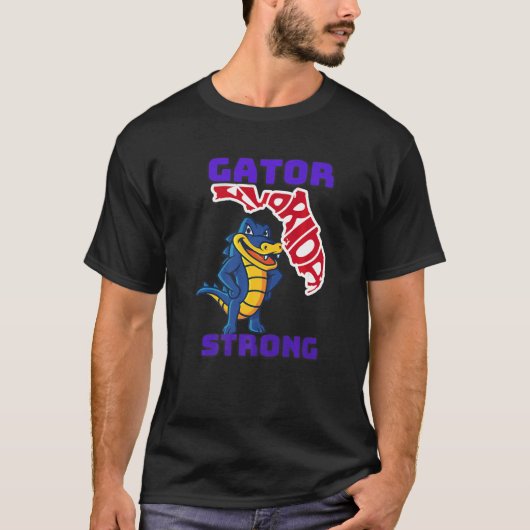 T-shirt Gator Strong Florida Alligator Crocodile Zoo Anima (Devant)