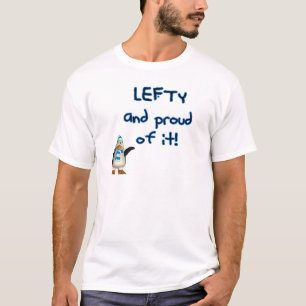 T-shirt Gauchiste et fier ! Avec le pingouin dans le bleu