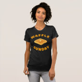 T-shirt gaufre Dimanche Drôle Nourriture (Devant entier)