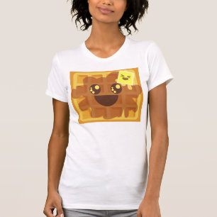 T-shirt gaufre kawaii petit déjeuner au beurre d'érable si