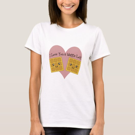 T-shirt Gaufres mignonnes d'un Kawaii je t'aime de sort (Devant)