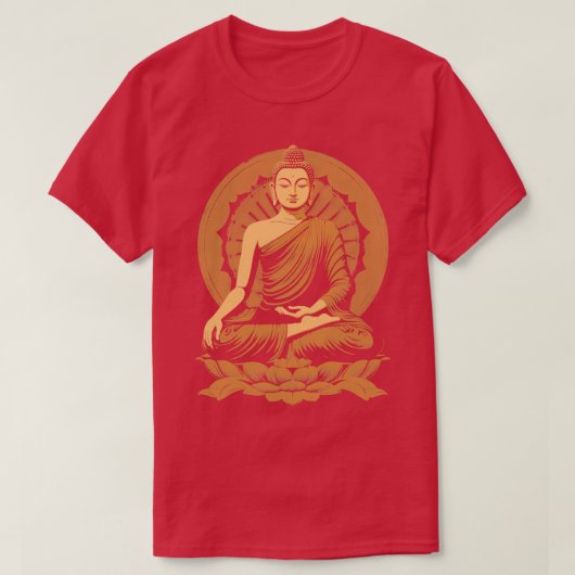 T-shirt Gautama Bouddha Méditations Café (Design devant)