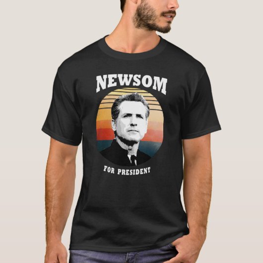 T-shirt Gavin Newsom pour le président (Devant)
