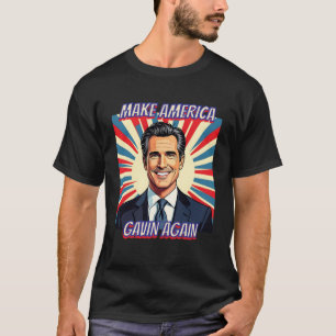 T-shirt Gavin Newsom pour le Président 2028 Faire l'Amér